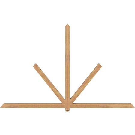 Ekena Millwork Kennewick Timber Gable Bracket, Western Red Cedar, 108"W x 68"H x 3 1/2"D x 3 1/2"F, 15/12 Pitch GBW108X68X0404KEN00SWR